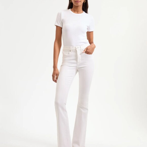 Veronica Beard Beverly Skinny-Flare Jean White Waist 25" - Picture 1 of 6